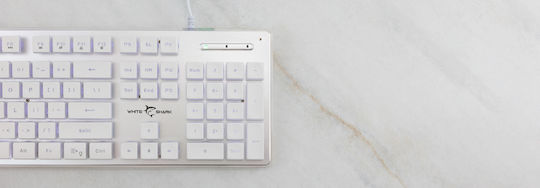 White Shark Tachi Gaming Keyboard with Illuminated keys (English US) Silver / White