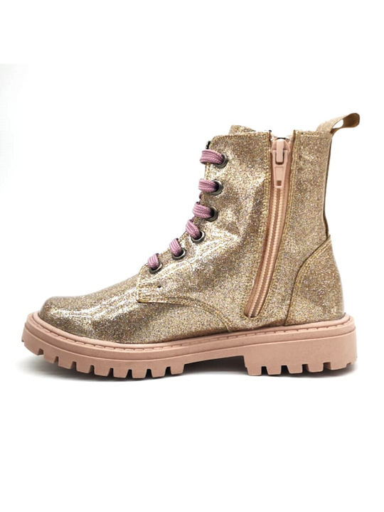 Ricco Mondo Kids Combat Boots Gold