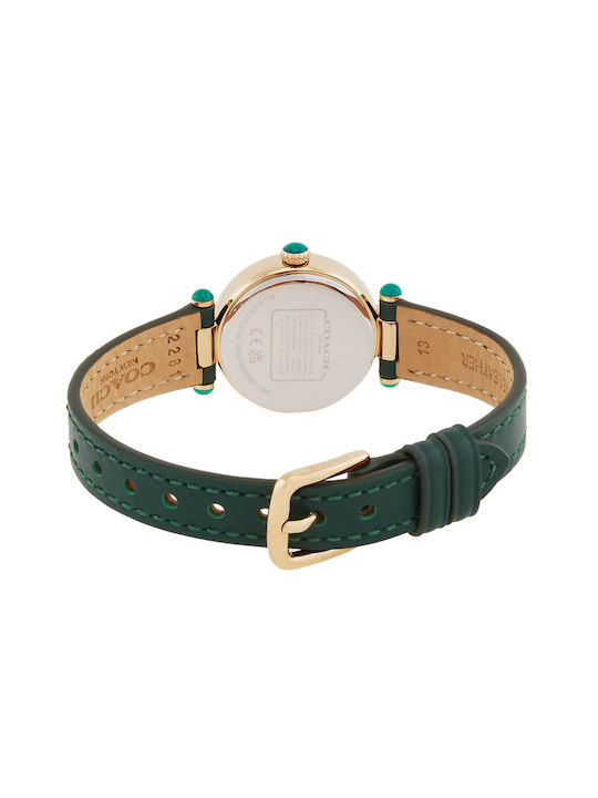 Coach Uhr mit Grün Lederarmband