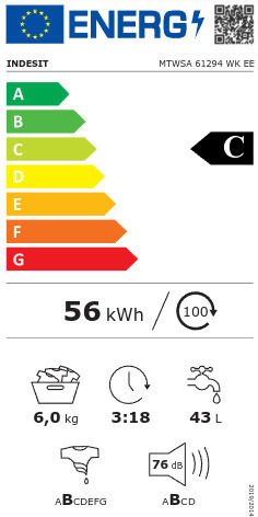 Indesit Waschmaschine 6kg 1151 Umdrehungen MTWSA 61294 WK EE