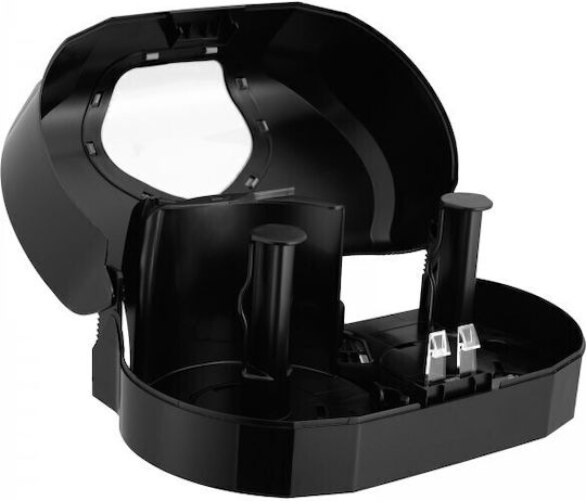 Paper Towel Dispenser Made Abs Two Rolls 19.6 X 32.8 X 14.9 Cm Black Chrome