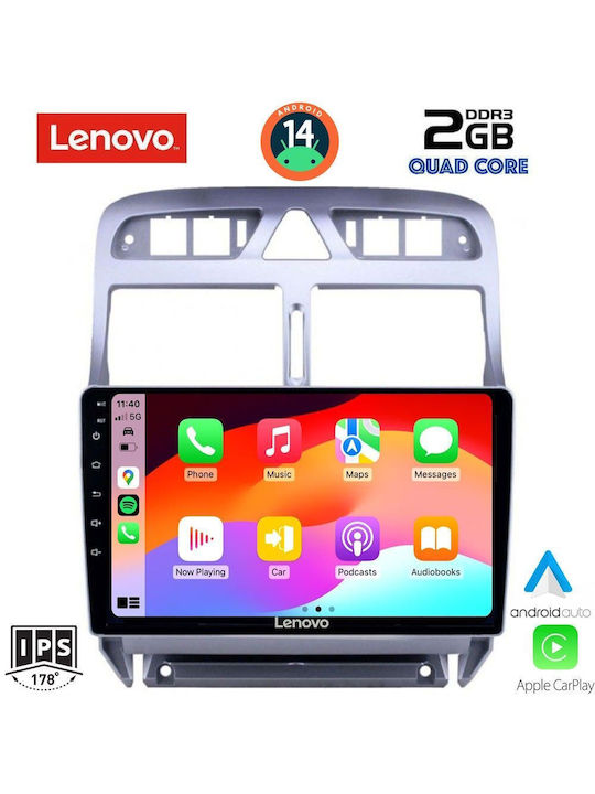 Lenovo Car Audio System for Peugeot 307 2001-2008 (Bluetooth/USB/AUX/WiFi/GPS) with Touch Screen 9"