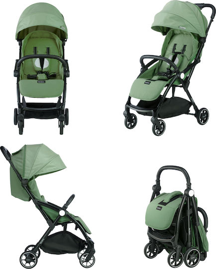 Leclerc Baby Magic Fold Plus Reglabil 2 în 1 Cărucior pentru copii Potrivit de la 6+ Luni Verde 6.6kg