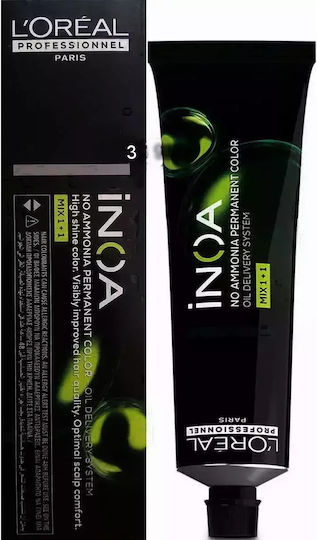 L'Oréal Professionnel Inoa Haarfärbemittel Ohne Ammoniak 3 Dunkelbraun 60ml 60g