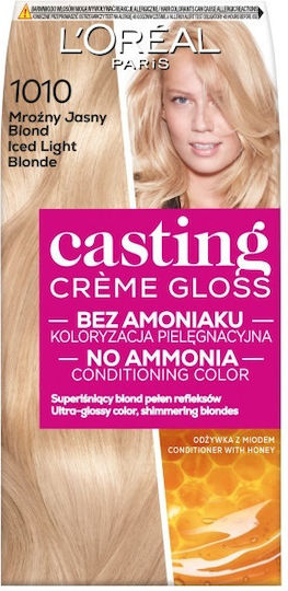L'Oreal Paris Casting Creme Gloss Vopsea Temporară De Păr Fără Amoniac 1010 Blond Deschis Iced 48ml