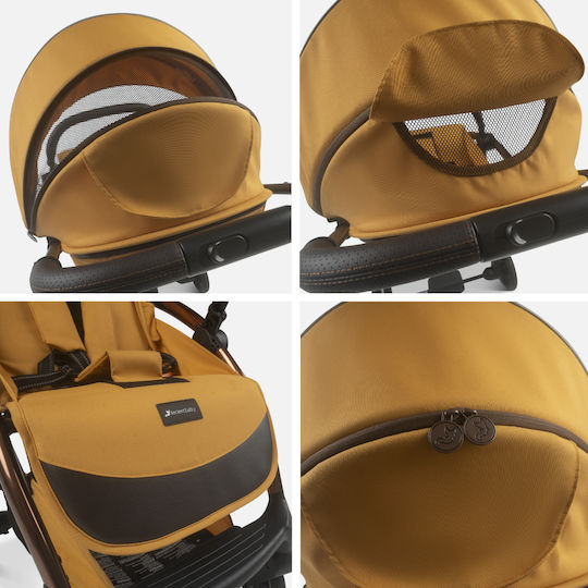 Leclerc Baby Influencer Air Cărucior pentru Bebeluși Potrivit de la 6+ Luni Golden Mustard 6.6kg
