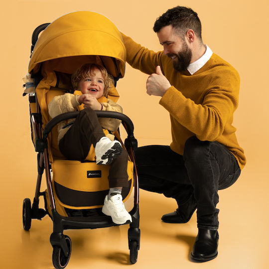Leclerc Baby Influencer Air Cărucior pentru Bebeluși Potrivit de la 6+ Luni Golden Mustard 6.6kg