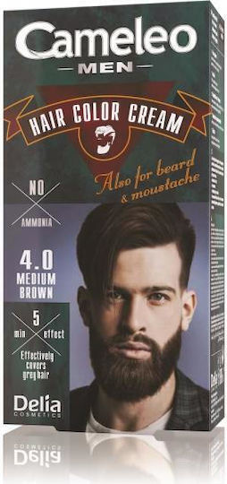Delia Cosmetics Cameleo Men Hair Dye without Ammonia 4.0 Brown 30ml