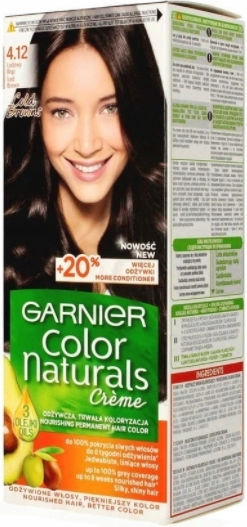 Garnier Color Naturals Creme Hair Dye No Ammonia 4.12 Ice Brown 40ml