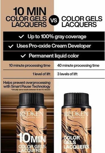 Redken Loțiune Colorantă Geluri Lacuri 6ABN-6.19 3x60ml