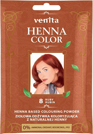 Venita Henna Χωρίς Αμμωνία 8 Ruby 30gr