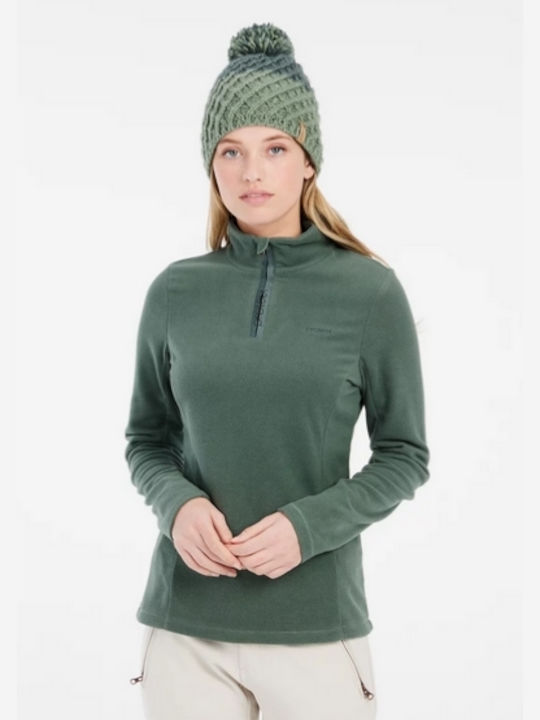 Protest Mutez Women's Fleece Blouse with Zipper evergreen