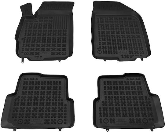 Rezaw Plast Vordere und hintere Auto Fußmatten Set 5Stück aus Gummi für Chevrolet Aveo Schwarz