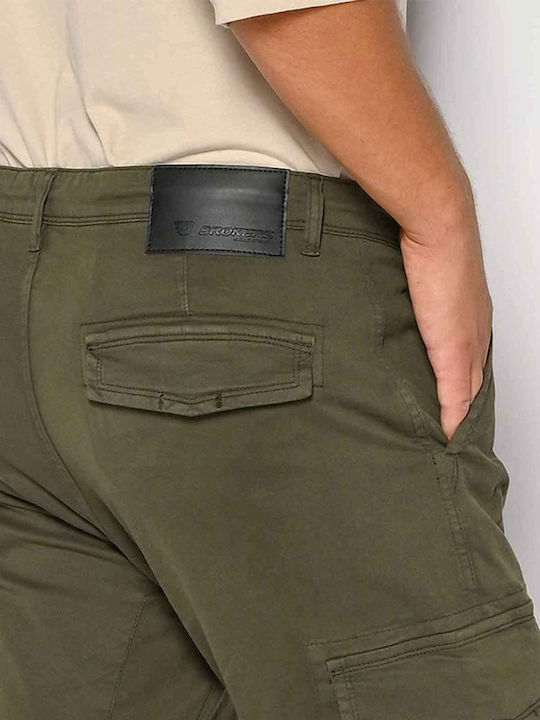 Παντελόνι Cargo Ελαστικό σε Slim Εφαρμογή Dark Olive