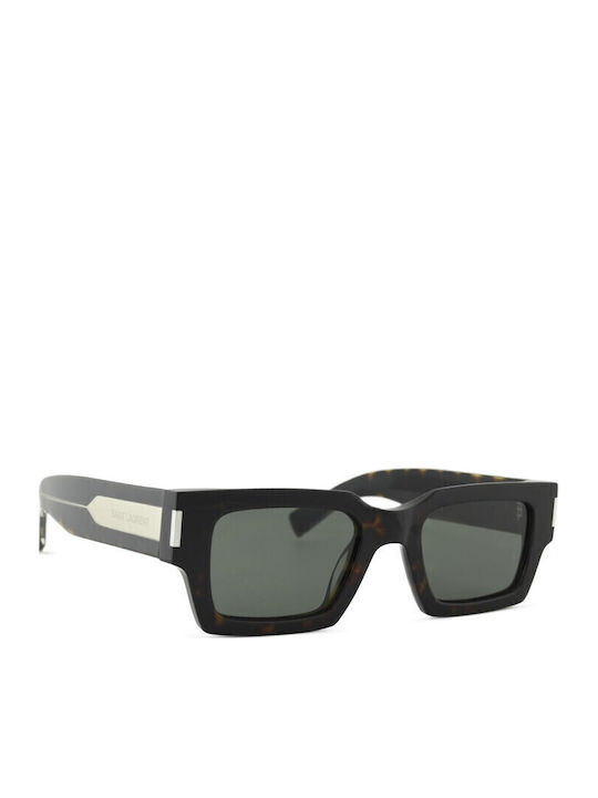Ysl Unisex Sunglasses with Brown Tartaruga Plastic Frame and Gray Lens SL 572 002
