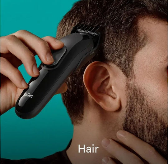 Braun Set Rechargeable Hair Clipper Black MGK3410