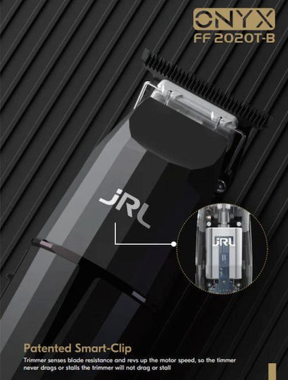 jRL Onyx Professional Rechargeable Hair Clipper Black 2020T-B-B