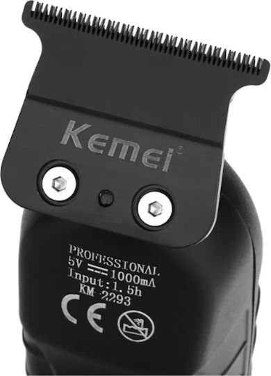 Kemei Professional Rechargeable Hair Clipper Black KM-2293