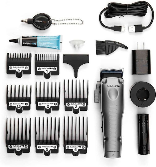 Babyliss PRO® FXONE™ Lo-ProFX High Performance Low-Profile Επαγγελματική Επαναφορτιζόμενη Κουρευτική Μηχανή Γκρι FX829E