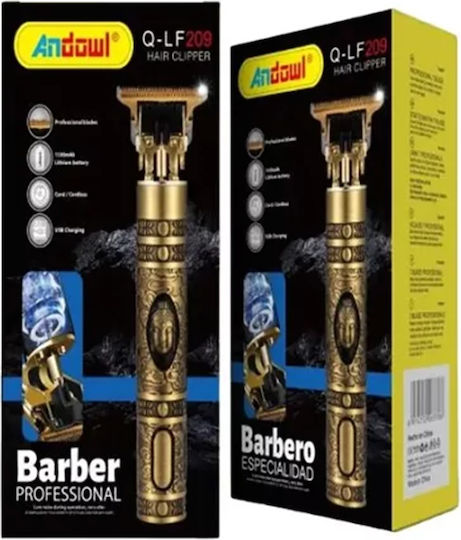 Andowl Wiederaufladbar Haarschneidemaschine Gold Q-LF209