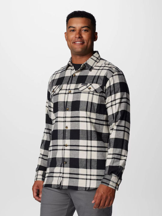 Flare Gun Stretch Overshirt Long-sleeved Flannel Shirt Checked Black River/crossing Plaid