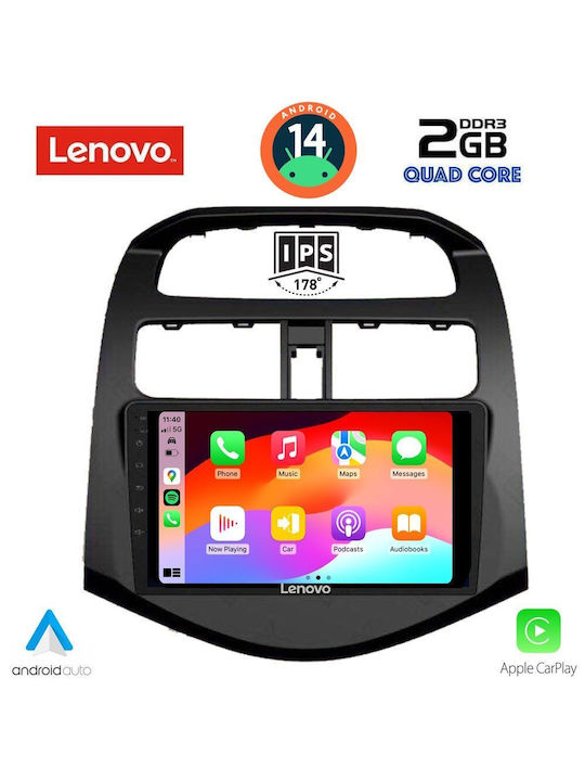 Lenovo Car Audio System for Chevrolet Spark 2009-2015 (Bluetooth/USB/AUX/WiFi/GPS) with Touch Screen 9"