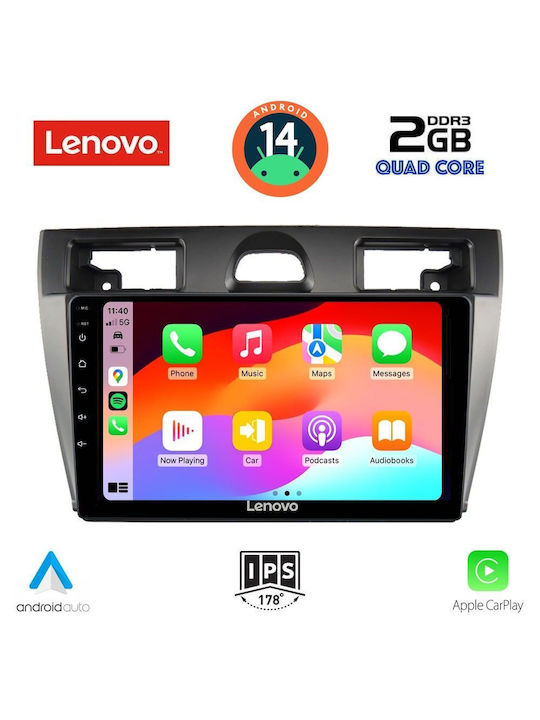 Lenovo Car Audio System for Ford Fiesta 2005-2008 (Bluetooth/USB/AUX/WiFi/GPS) with Touch Screen 9"