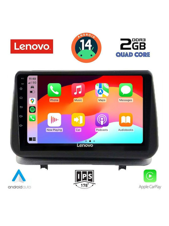 Lenovo Ηχοσύστημα Αυτοκινήτου για Renault Clio 2005-2011 (Bluetooth/USB/AUX/WiFi/GPS/Apple-Carplay/Android-Auto) με Οθόνη Αφής 9"