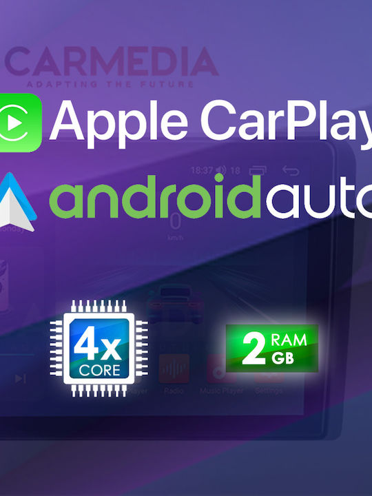 Carmedia Car Audio System for Hyundai Elantra 2020+ (Bluetooth/USB/WiFi/GPS/Apple-Carplay/Android-Auto) with Touch Screen 9"
