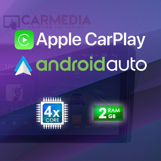 Carmedia Ηχοσύστημα Αυτοκινήτου για Mazda CX-3 2014+ (Bluetooth/USB/WiFi/GPS/Apple-Carplay/Android-Auto) με Οθόνη Αφής 9"