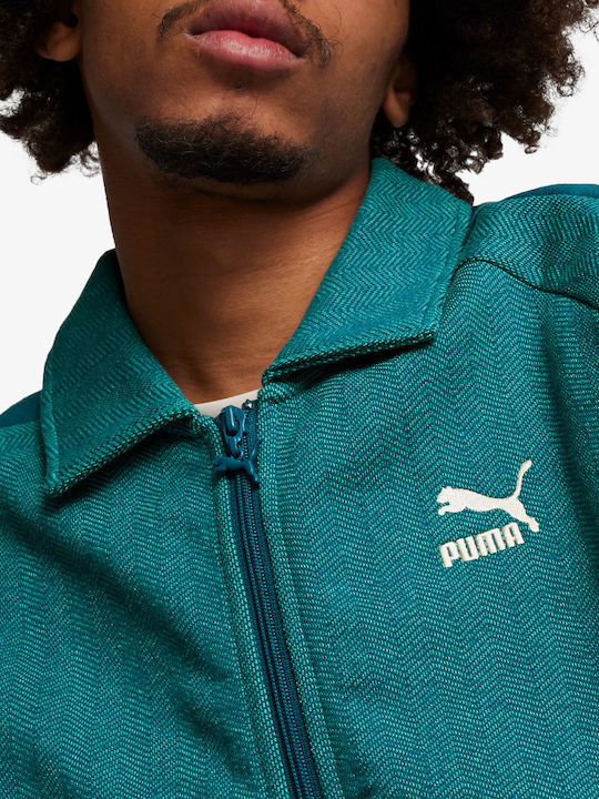 Puma Ανδρική Ζακέτα Cold Green