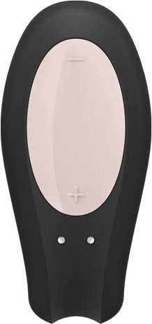 Satisfyer Double Joy Mini Δονητής για Ζευγάρια με Απομακρυσμένο Έλεγχο 9cm Μαύρος