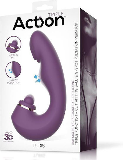 Action Δονητής G-Spot 16cm Μωβ