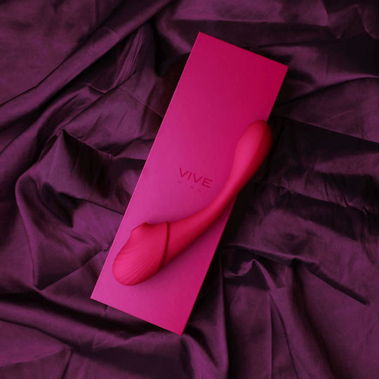Vive Mirai Double Ended Pulse Wave & Air Stimulating Doppelter Vibrator 29cm Rosa