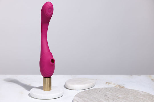 Vive Mirai Double Ended Pulse Wave & Air Stimulating Doppelter Vibrator 29cm Rosa