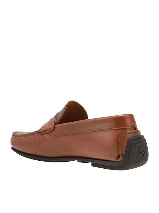 City Men's Leather Moccasins Tabac Brown
