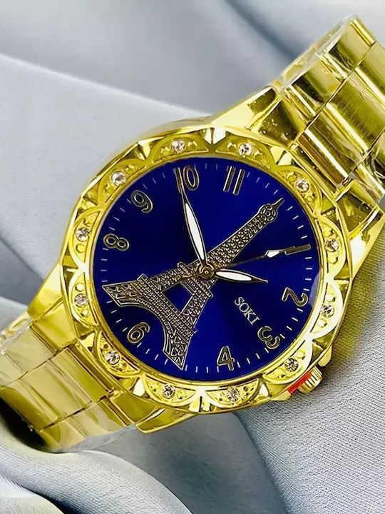 Ceas de Damă cu Auriu Brățară Metalică