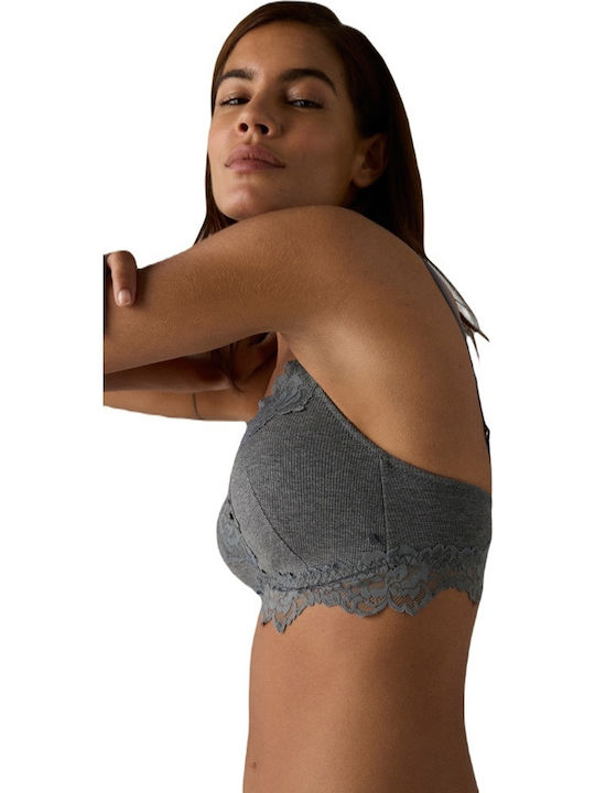Bra with Light Padding without Underwire Gray