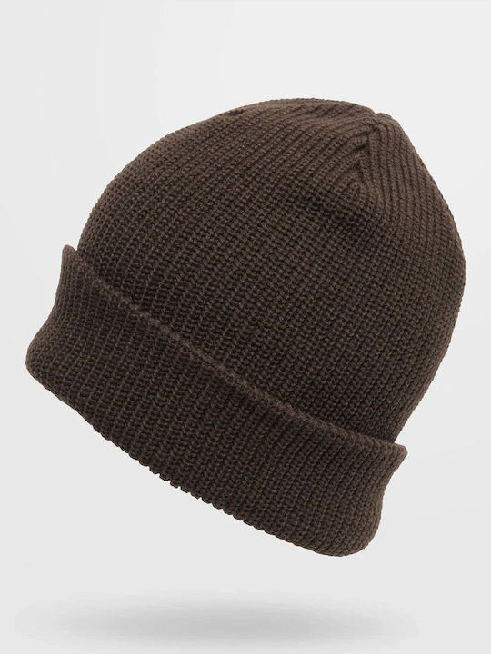 Volcom Full Beanie Unisex Beanie with Rib Knit in Gray color