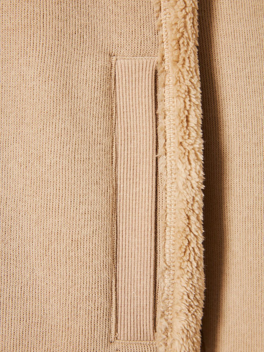 Sweatshirt with Hood Beige