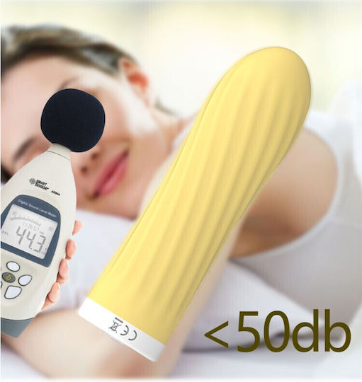 Mini Δονητής Bullet Magnetic Charging Silicone Bullet 8.5cm Yellow