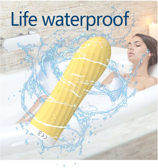 Mini Δονητής Bullet Magnetic Charging Silicone Bullet 8.5cm Yellow