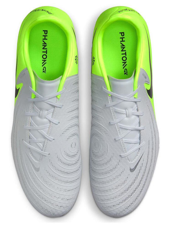 Nike Phantom GX 2 Academy Ποδοσφαιρικά Παπούτσια με Τάπες SG-Pro Ασημί
