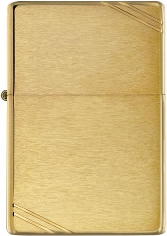 Zippo Gebürsteter Messing Vintage Feuerzeug Flamme in Gold Farbe