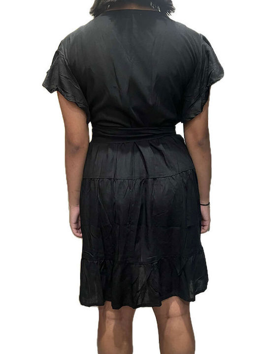 Platinum Fashion Women's Mini Caftan Beachwear Black