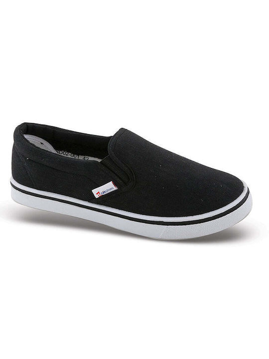 Zak Men's Canvas Slip-Ons Black