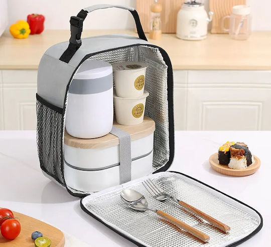 Sugar Love Diagonal Cyan Kids' Lunch Bag Insulated Handbag Blue 22x12x26.5cm