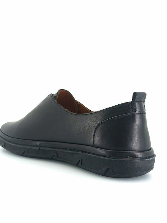 Damen Slip-On Leder Schwarze