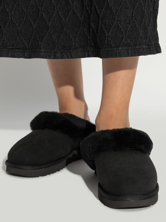 Ugg Australia Classic Slipper II Winter Women's Slippers with fur in Black color