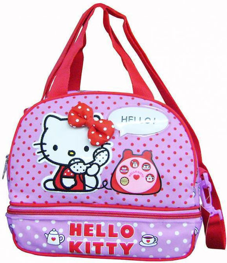 Graffiti Hello Kitty Phone School Shoulder Lunch Bag Purple Hello Kitty